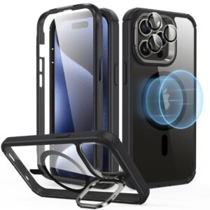 Husa iPhone 15 Pro Max - ESR Classic Kickstand MagSafe Clear / Black
